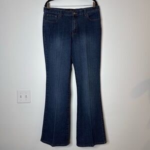 Venezia | Dark Blue Denim Flare Jeans Size 16 Tall Dark Wash